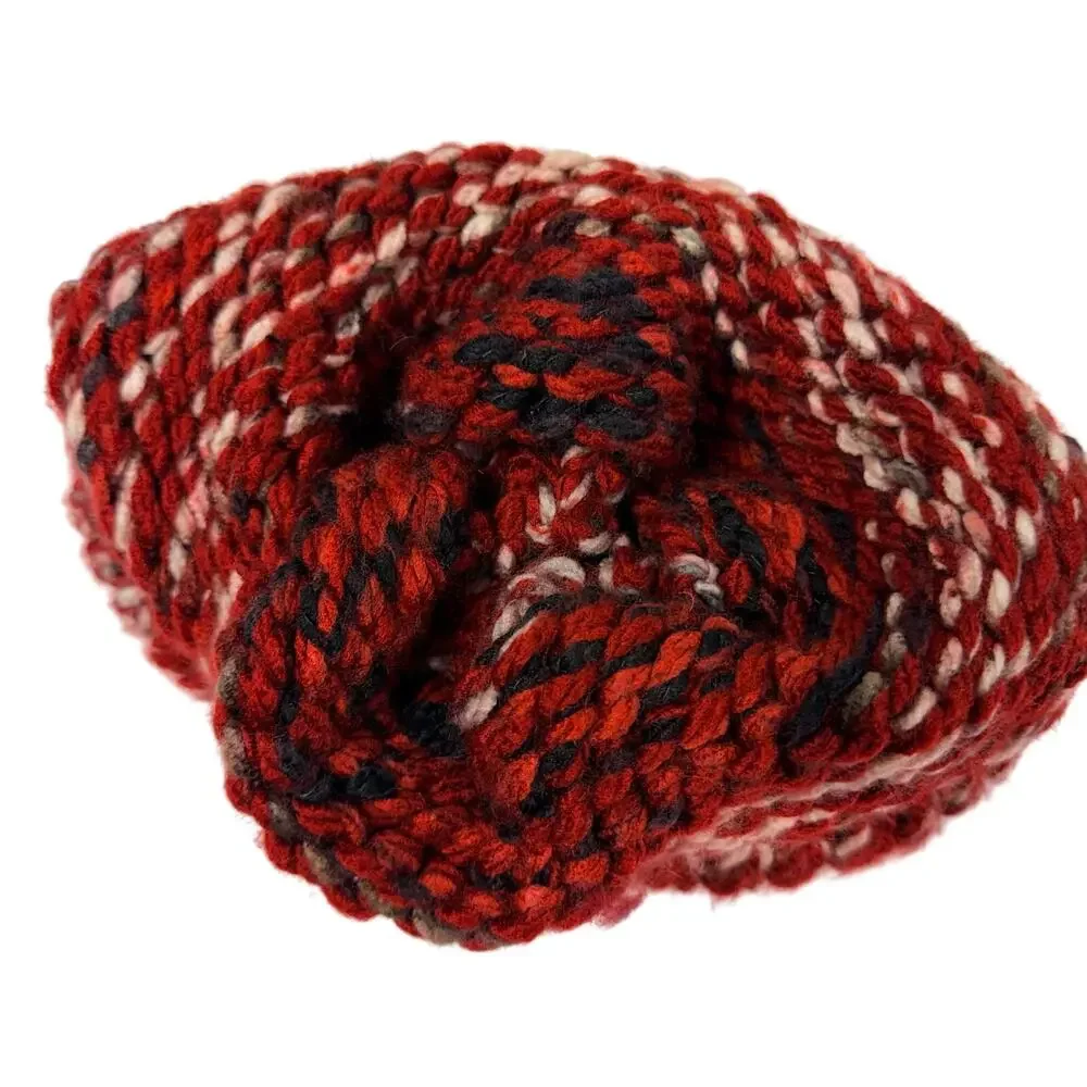 Journey 2167 Red Knitted Beanie Hat Soft Chunky Cozy Warm
